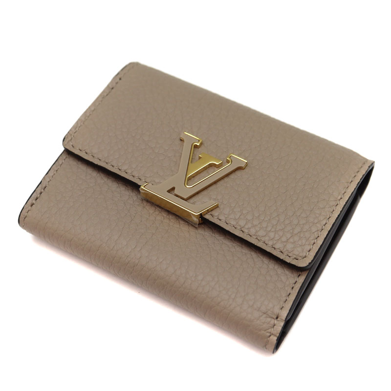 ルイヴィトン Louis vuitton M68747 ポルトフォイユ カプシーヌXS トリヨンレザー ガレ ベージュ 【中古】