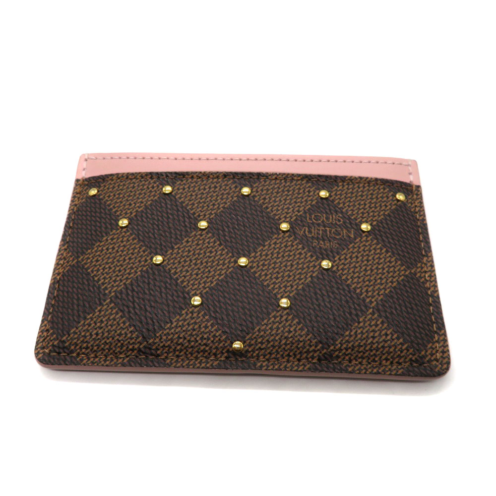 質屋かんてい局オンラインショップ / LOUISVUITTON 【ルイヴィトン】 N60248 ポルトカルト・サーンプル カードケース ダミエ エベヌ  ローズバレリーヌ ブラウン ピンク レディース 【中古】 USED-7 質屋 かんてい局細畑店 h2205626