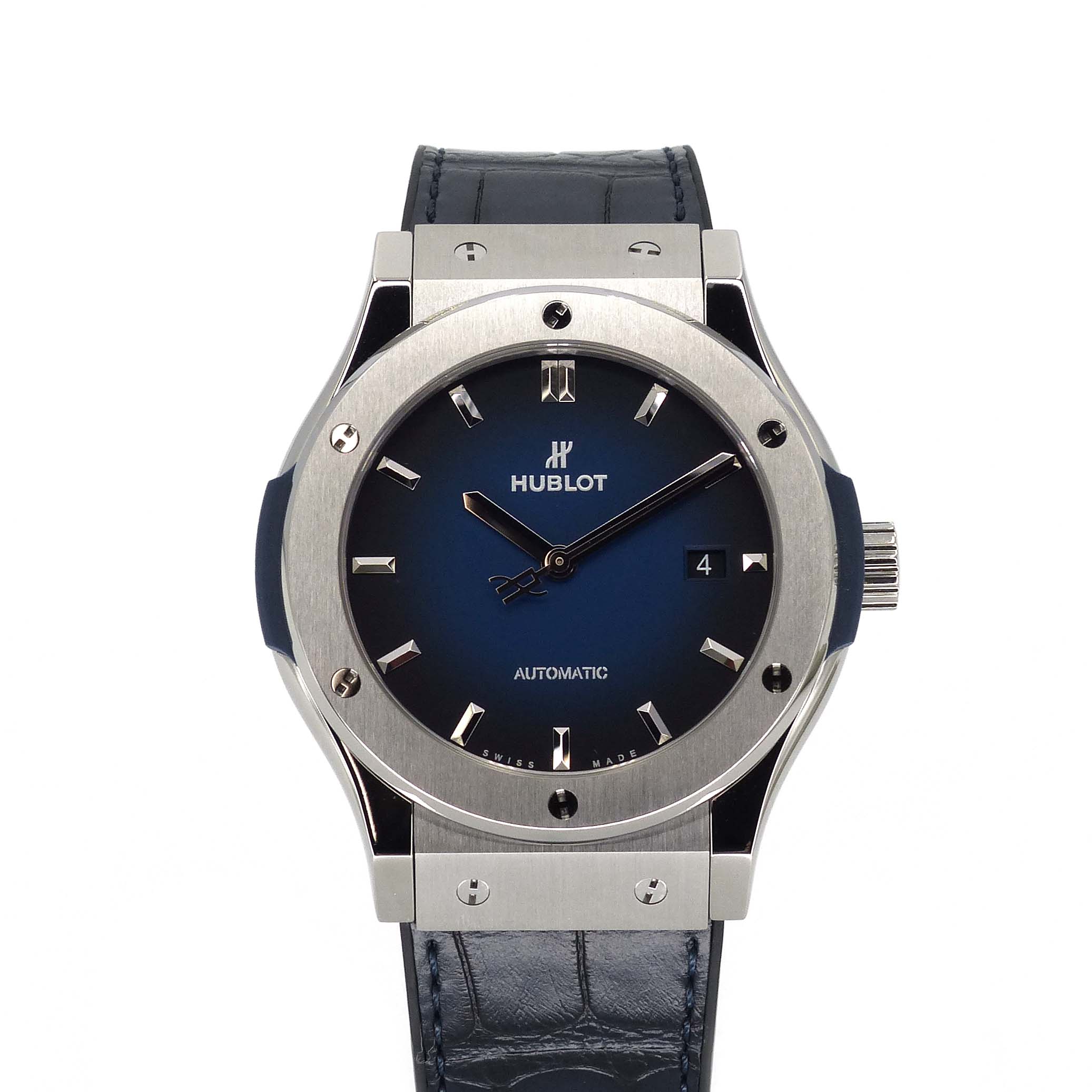 ウブロ HUBLOT 542.NX.6670.LR.JPN18 クラシックフュージョン ディープブルー 【中古】