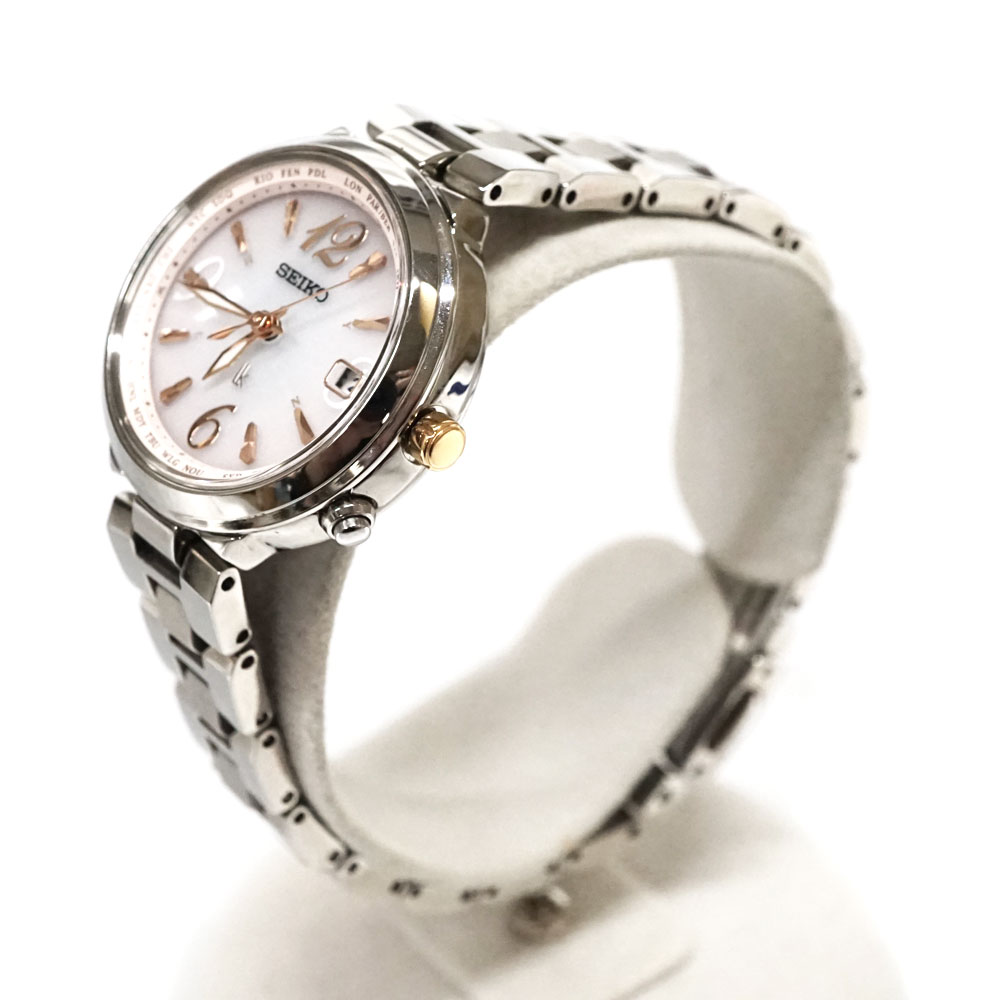 ✨超美品✨SEIKO セイコー ルキア　ピンク　 ソーラー　1B25‐0AK0 SEIKO - 【限定】SEIKO ルキア 腕時計 1B25-0AD0 電波ソーラー