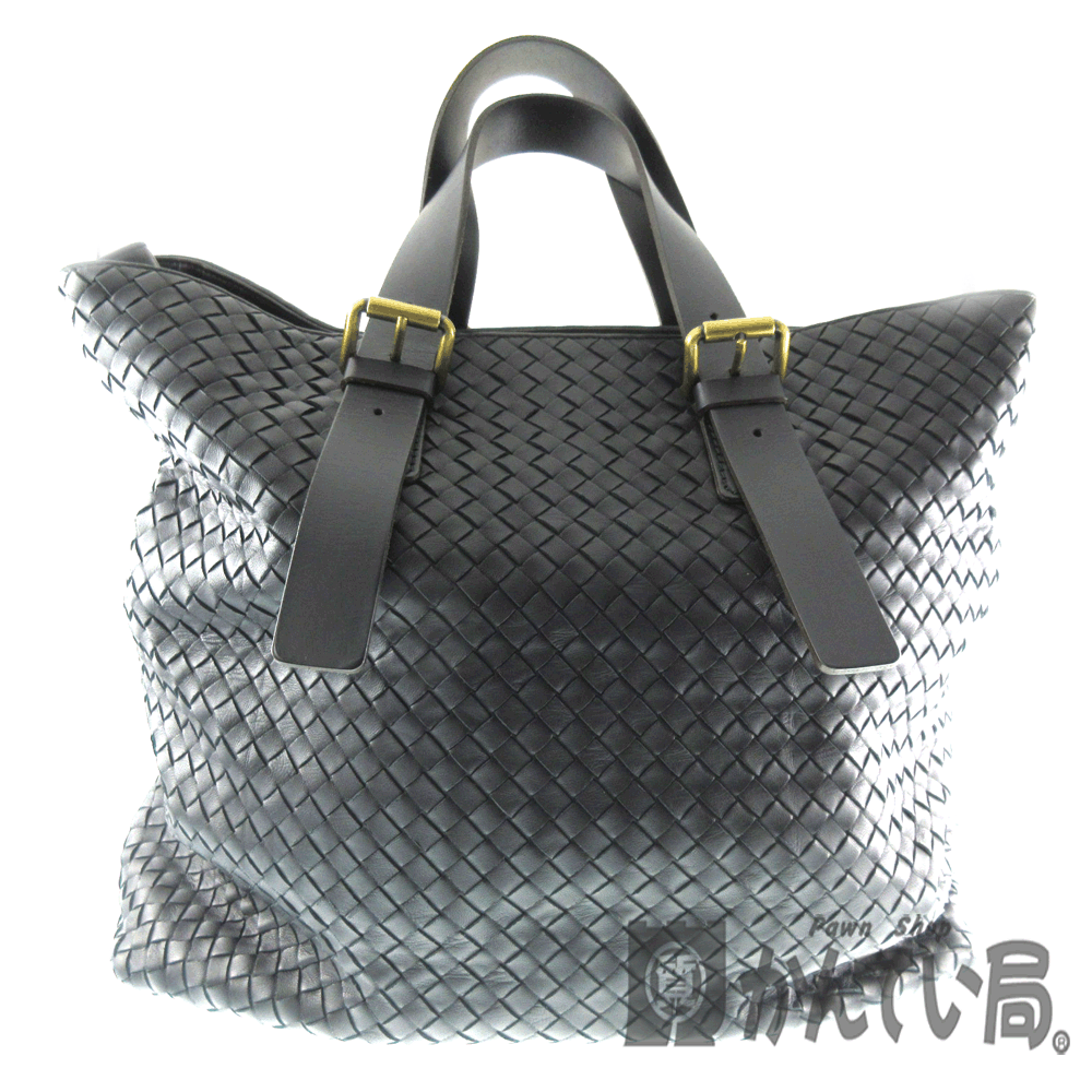 BOTTEGA VENETA【ボッテガヴェネタ】169612　トートバッグ　レザー　ブラック系　ブランド　ファッション　鞄　メンズ　ビジネス　通勤【中古】USED-AB【7】k2004267　質屋　かんてい局春日井店