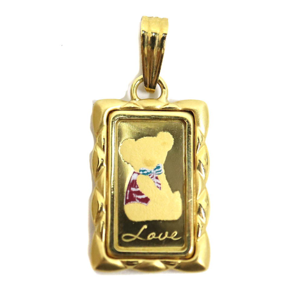 K18金テディベアのペンダントヘッド K18金テディベアのペンダントヘッド K18 テディベアデザイン