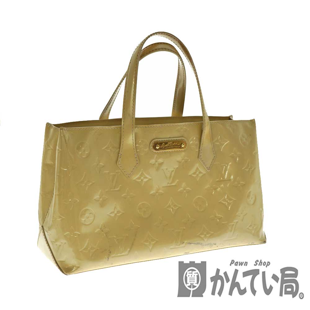 質屋かんてい局オンラインショップ Louis Vuitton ルイ ヴィトン M ウィルシャーpm モノグラム ヴェルニ エナメル パテントレザー ブロンコライユ クリーム イエロー トートバッグ レディース 鞄 かばん カバン 中古 Used 6 質屋かんてい局北名古屋店 N 4580