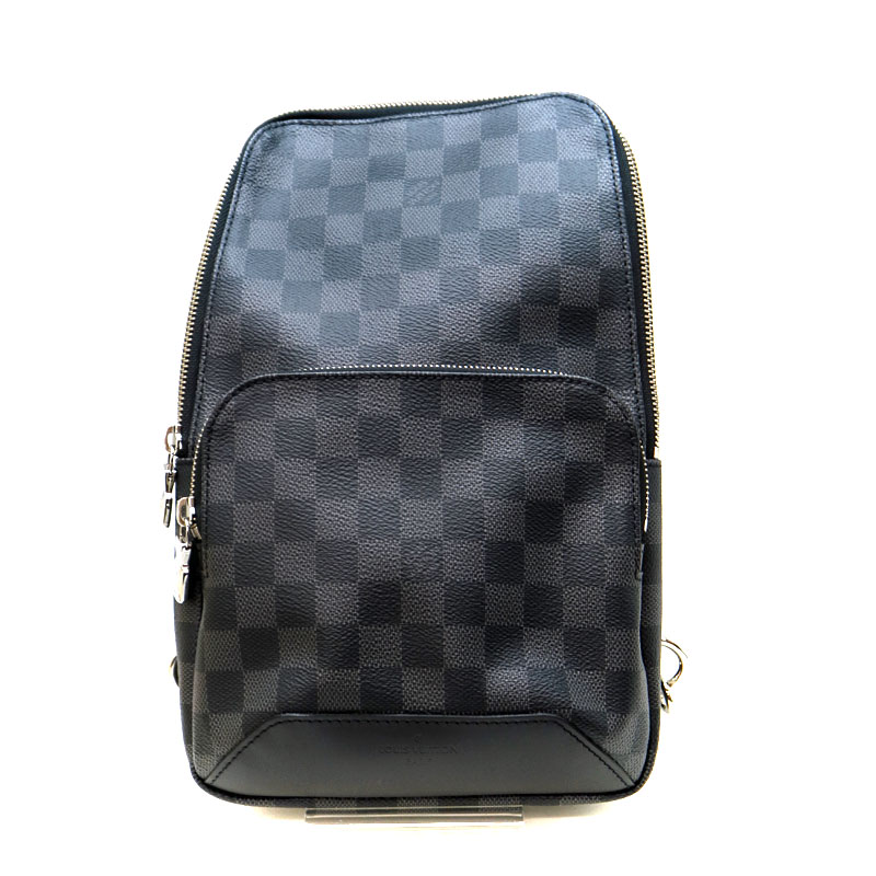 LOUIS VUITTON【ルイ ヴィトン】　N41719　アヴェニュースリングバッグ　ボディバッグ　ダミエキャンバス　グラフィット　ブラック系　メンズ　鞄　LV　特上品　USED-10　【中古】 A21-6577　質屋　かんてい局茜部店