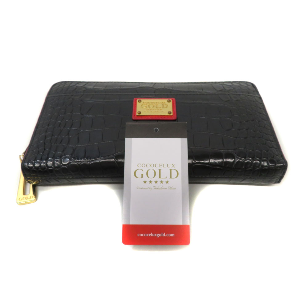 ココセリュックス ゴールド ラウンドファスナー長財布 COCOCELUX GOLD 