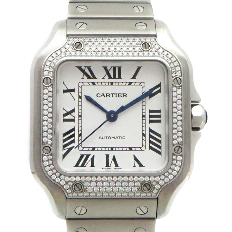 カルティエ Cartier W4SA0005 サントスドゥカルティエMM シルバー 自動巻【中古】