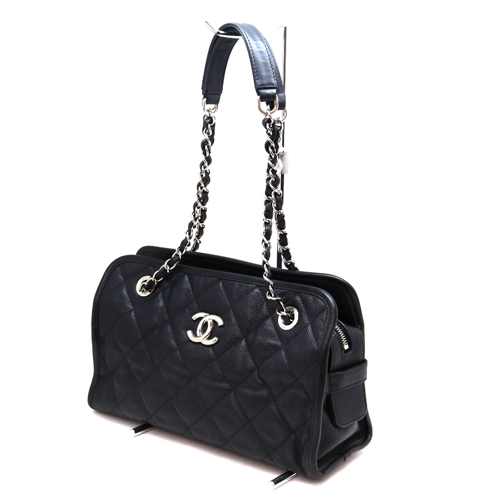 質屋かんてい局オンラインショップ / CHANEL【シャネル】 チェーンバッグ ショルダーバッグ 鞄 レザー/革 キャビアスキン 黒色