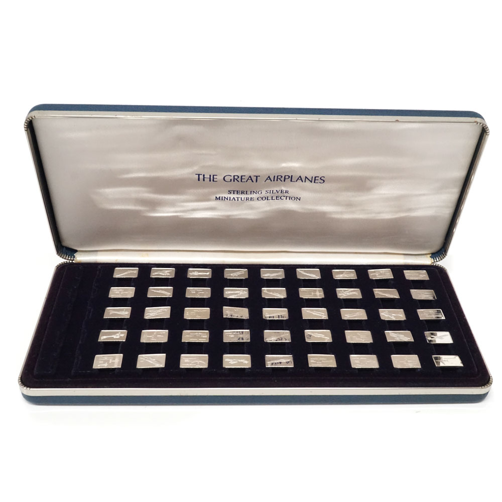 THE GREAT AIR PLANES  ミニチュアコレクション 全45枚セット 銀 SV925【中古】
