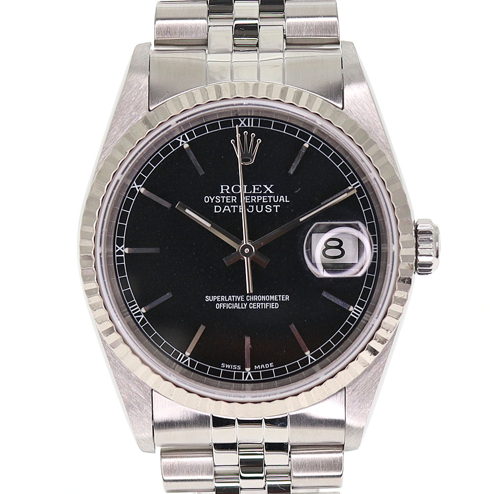 ロレックス Rolex 16234 デイトジャスト ブラック【中古】
