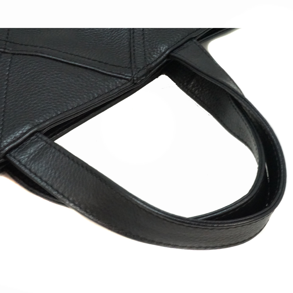 【美品】LOEWE ロエベ　ブラック レザー ハンドバッグ LOEWE ロエベ ハンドバッグ レザー ブラック シルバー金具