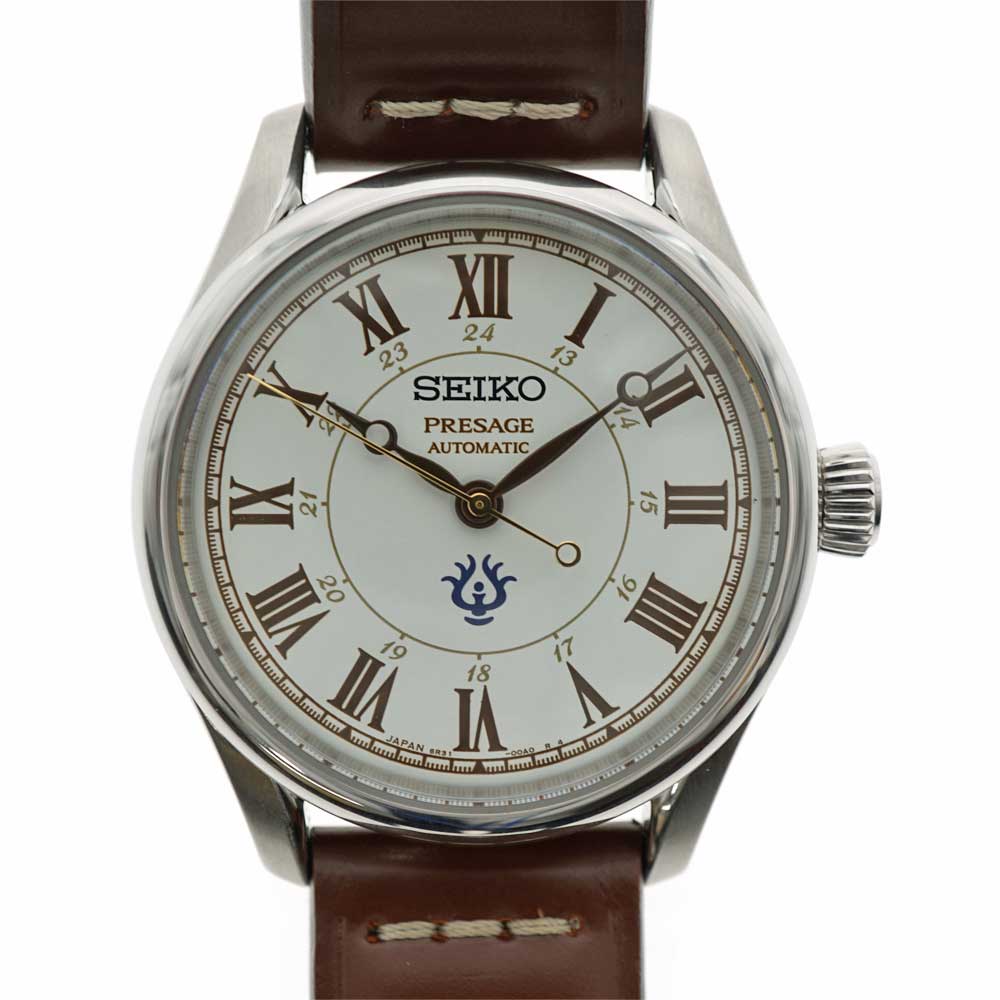 SEIKO【セイコー】　SARX087 プレザージュ　天空の城ラピュタコラボ　スタジオジブリ　SS レザー　メンズ　自動巻き　1200本限定　白　　 時計　【メーカー保証書付き】　【中古】　USED-8 質屋かんてい局春日井店　k21-5076