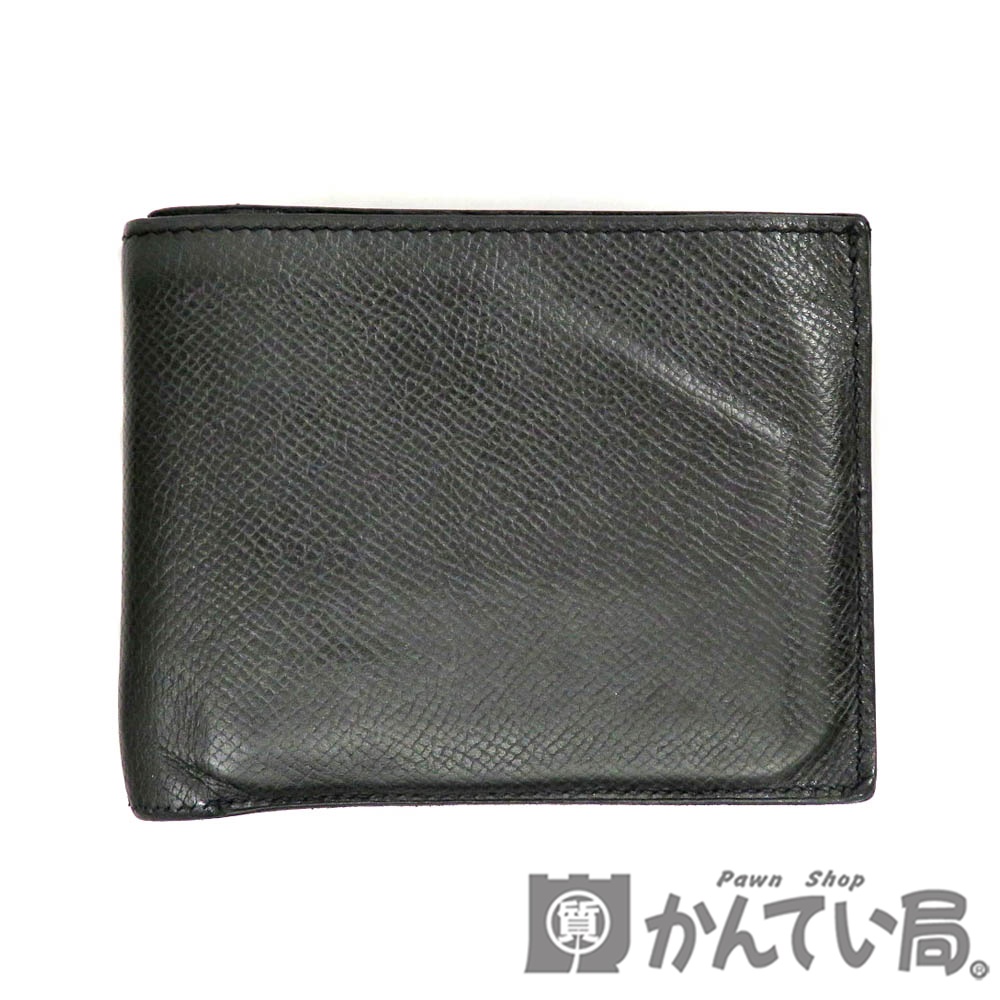 HERMES【エルメス】MC2 ガリレイ 2つ折り財布 ヴォーエプソン(推定) ブラック 【中古】USED【6】質屋 かんてい局細畑店 h2004822