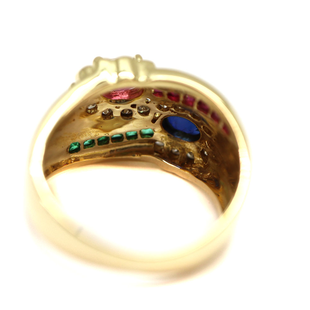 １３号　【極美品】　天然宝石　ルビー　サファイア　ダイヤモンド　18金 質屋かんてい局オンラインショップ / 茜部店 K18【18金】R0.37