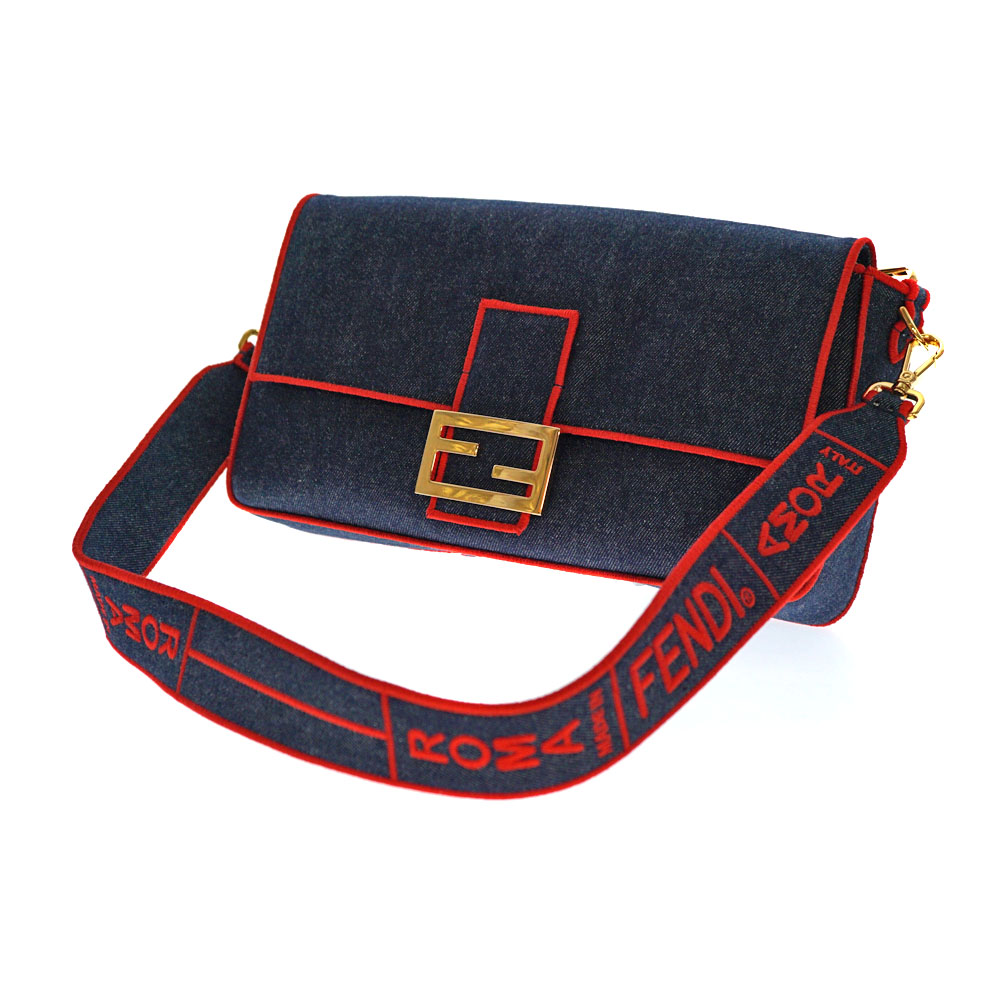 ★送料込★FENDI バゲット デニム ラージ 2Way ショルダー 質屋かんてい局オンラインショップ / FENDI【フェンディ