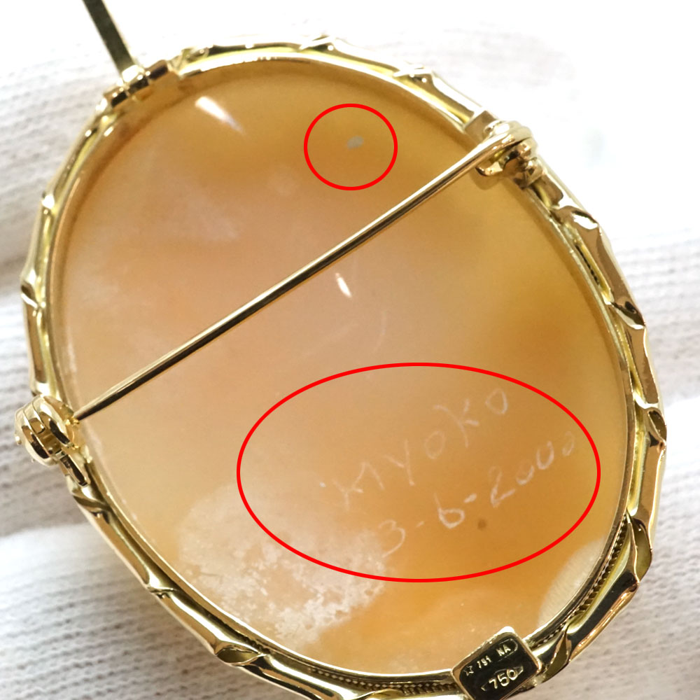 カメオ750（18K）刻印ブローチ