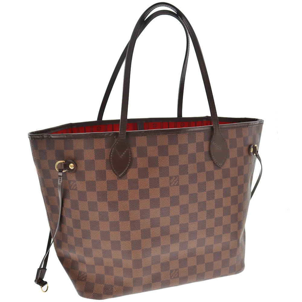 LOUIS VUITTON【ルイ・ヴィトン】N51105 ネヴァーフルMM トートバッグ 鞄 かばん ブランド ダミエ・エベヌ キャンバス レディース メンズ ユニセックス ブラウン系 通勤 通学 定番人気【中古】USED-6 かんてい局春日井店 k22-5865