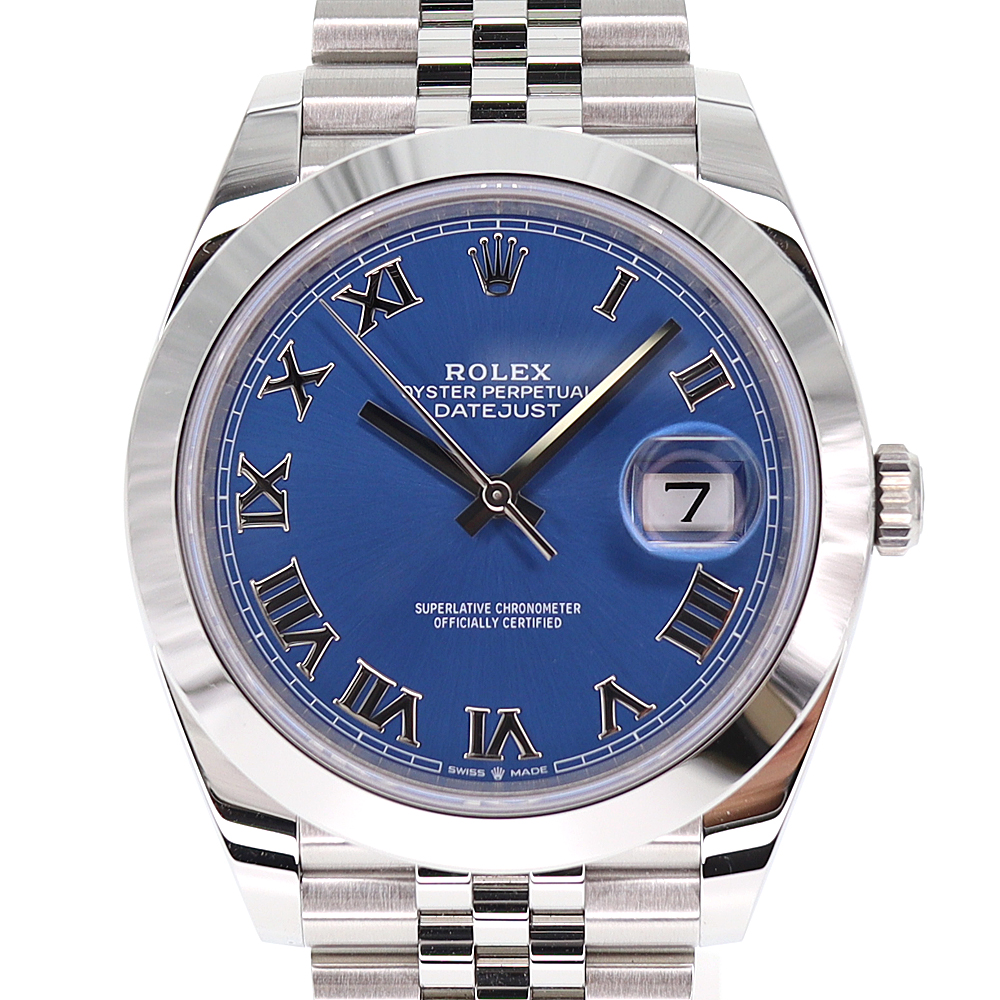 ROLEX【ロレックス】 126300 デイトジャスト41 2021年9月購入 ブルー ローマ 腕時計 メンズ 自動巻き ステンレス ランダム番 新ギャラ ジュビリーブレス 特上品 【中古】USED-10 質屋かんてい局小牧店 c21-5500