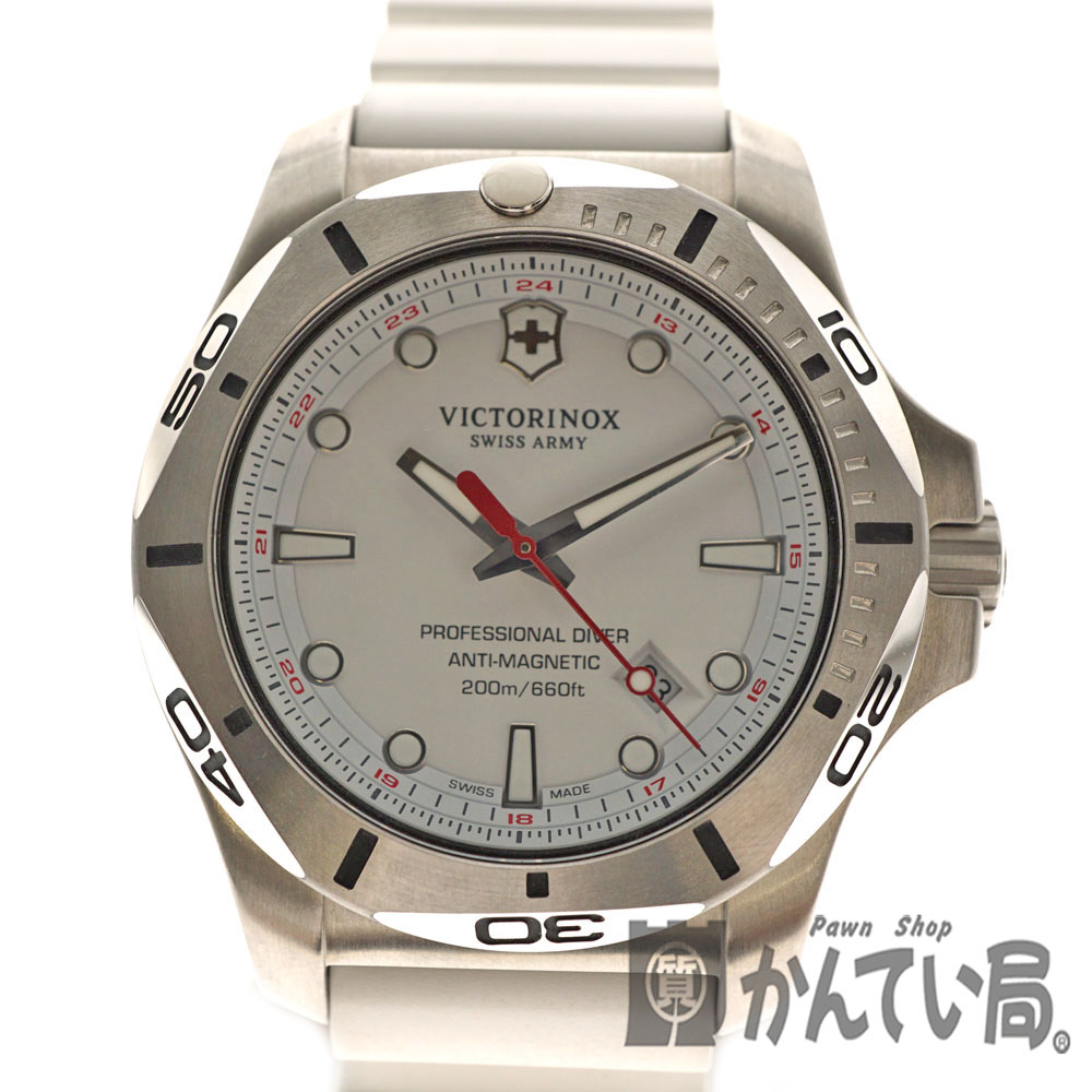 VICTORINOX【ビクトリノックス】249123 I.N.O.Xプロフェッショナルダイバー クォーツ 腕時計 メンズ ステンレススチール ラバー　 電池交換済【中古】USED-8 質屋 かんてい局北名古屋店 n20-4986