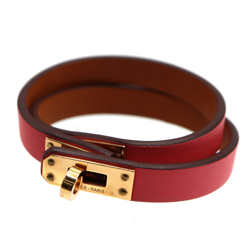 最終値下げ❗️「超美品」HERMES ブラウンレザーブレスレット 5色展開【HERMES】レザーブレスレット 《ジャンボH》 (HERMES