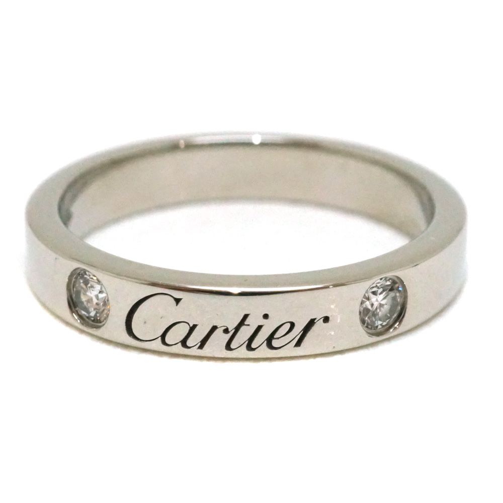 カルティエ Caltier Pt950 Cドゥカルティエウエディングリング シンプル ダイヤモンド 結婚指輪【中古】