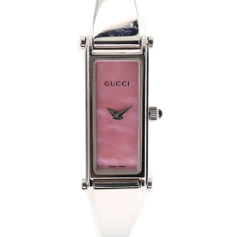 GUCCI【グッチ】1500L クォーツ 電池 ピンクシェル ステンレススチール レディース 腕時計【中古】USED-6 質屋 かんてい局 小牧店  c22-5604