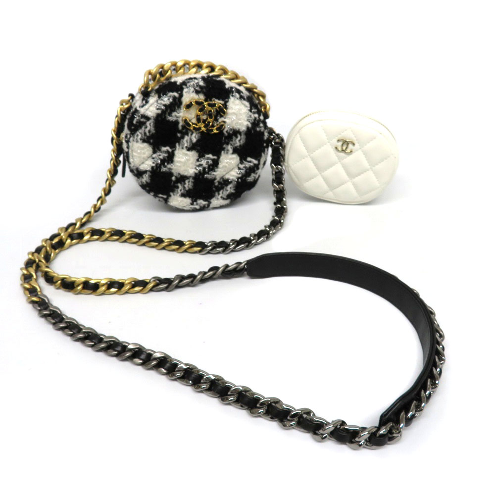 シャネル CHANEL 19 ツイードレザー ショルダーバッグ CHANEL シャネル バッグ レディース シャネル19 ラウンド