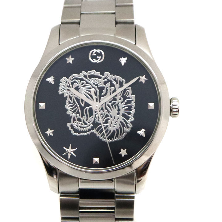 A*O様 GUCCI 腕時計 タイムレス　126.3 メンズ グッチ Gタイムレス 126.3 シルバー ユニセックス 時計 【中古