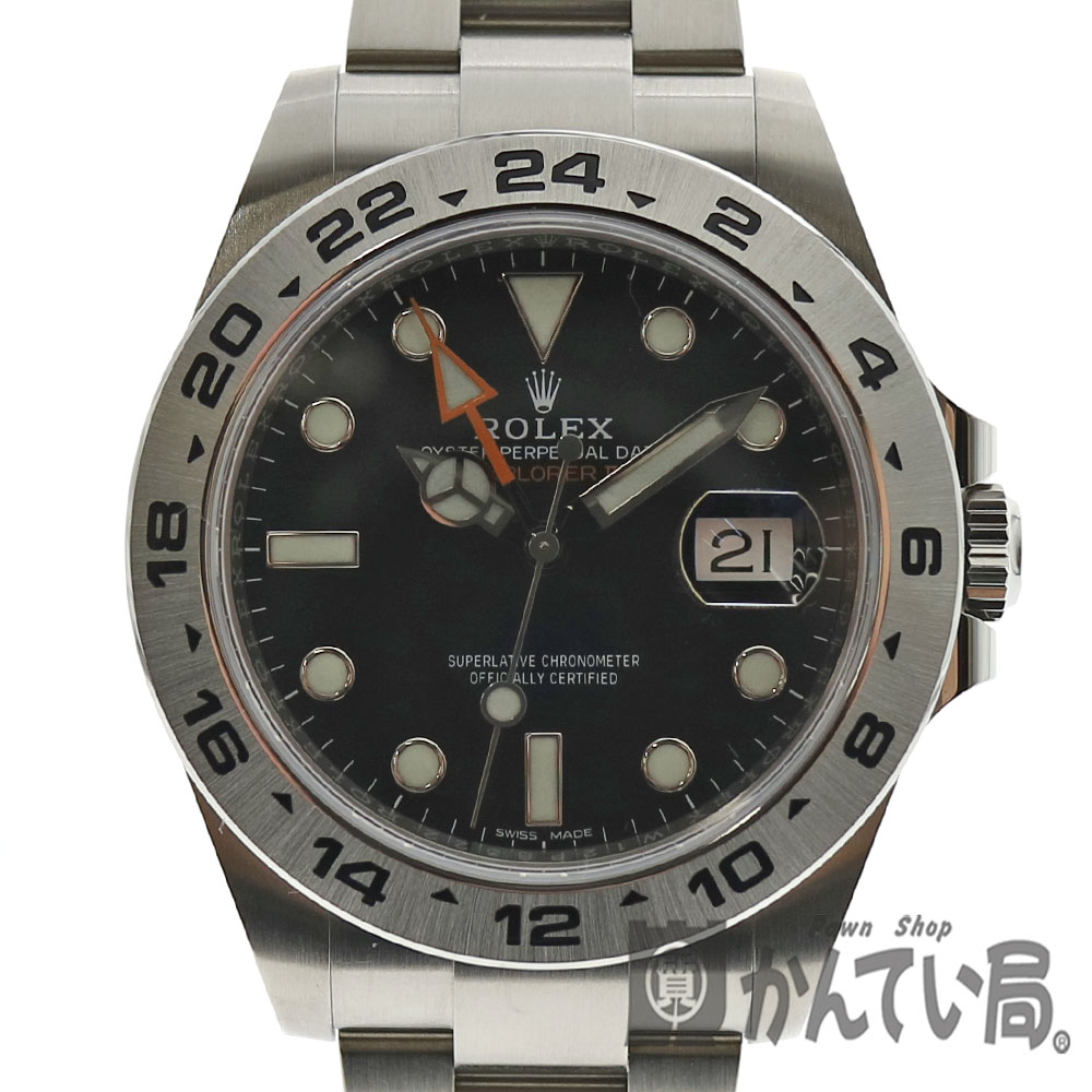 ROLEX【ロレックス】216570 エクスプローラー2 2019年購入 ランダム番 保証書有 腕時計 メンズ ステンレス 自動巻き オートマチック メンテナンス済み ブラック 【中古】USED-9 質屋かんてい局小牧店 c20-4595