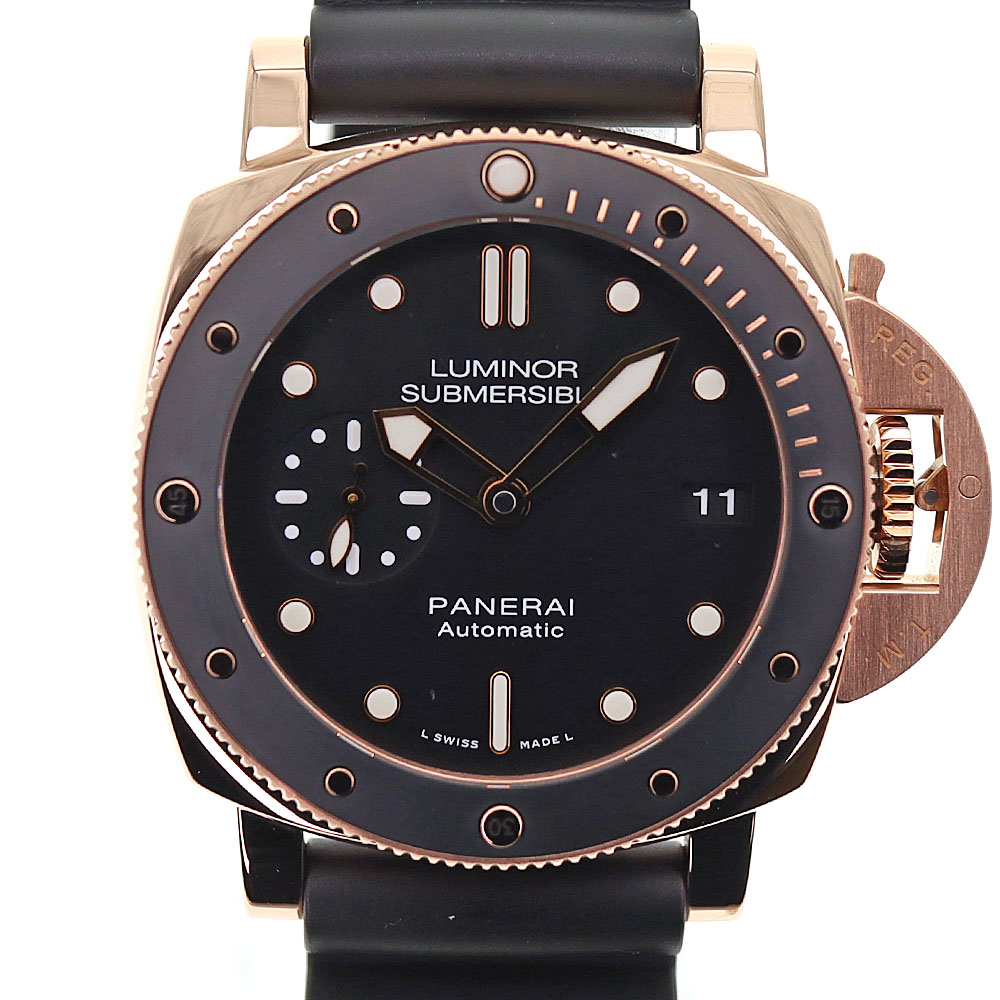 O.PANERAI【パネライ】 PAM00684 ルミノール1950 サブマーシブル 3デイズ オロロッソ T番 メンズ K18RG(PG) ラバー 自動巻き 100m防水 腕時計 メンテナンス済 【中古】 USED-9 質屋 かんてい局小牧店 c22-4059