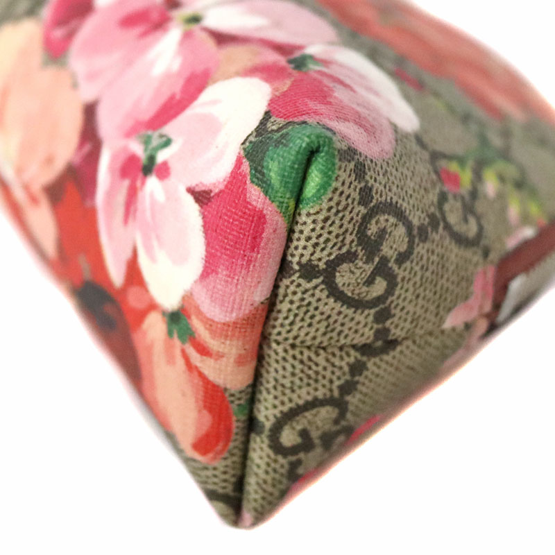 【未使用級】グッチ コスメポーチ GG ブルームス スプリーム フラワー 未使用級】グッチ コスメポーチ GG ブルームス スプリーム