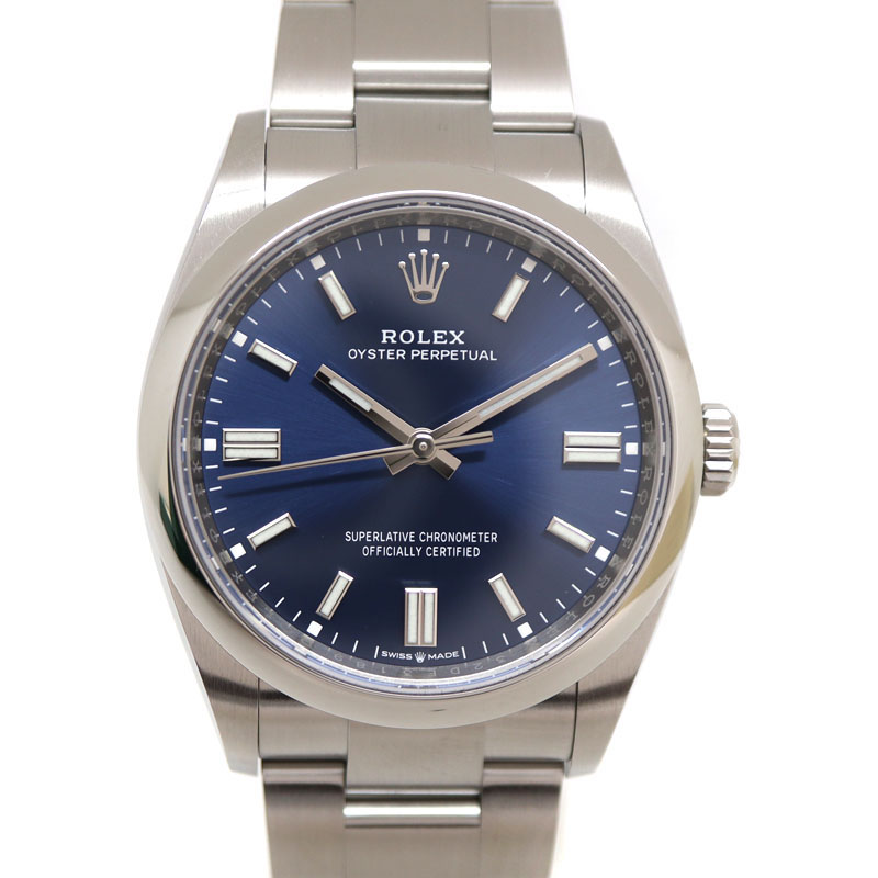 ROLEX　【ロレックス】　126000　オイスターパーペチュアル36　ブライトブルー　メンズ　自動巻き　ランダム番　2020年11月購入品　腕時計　【中古】　USED-9　かんてい局茜部店　A21-7826