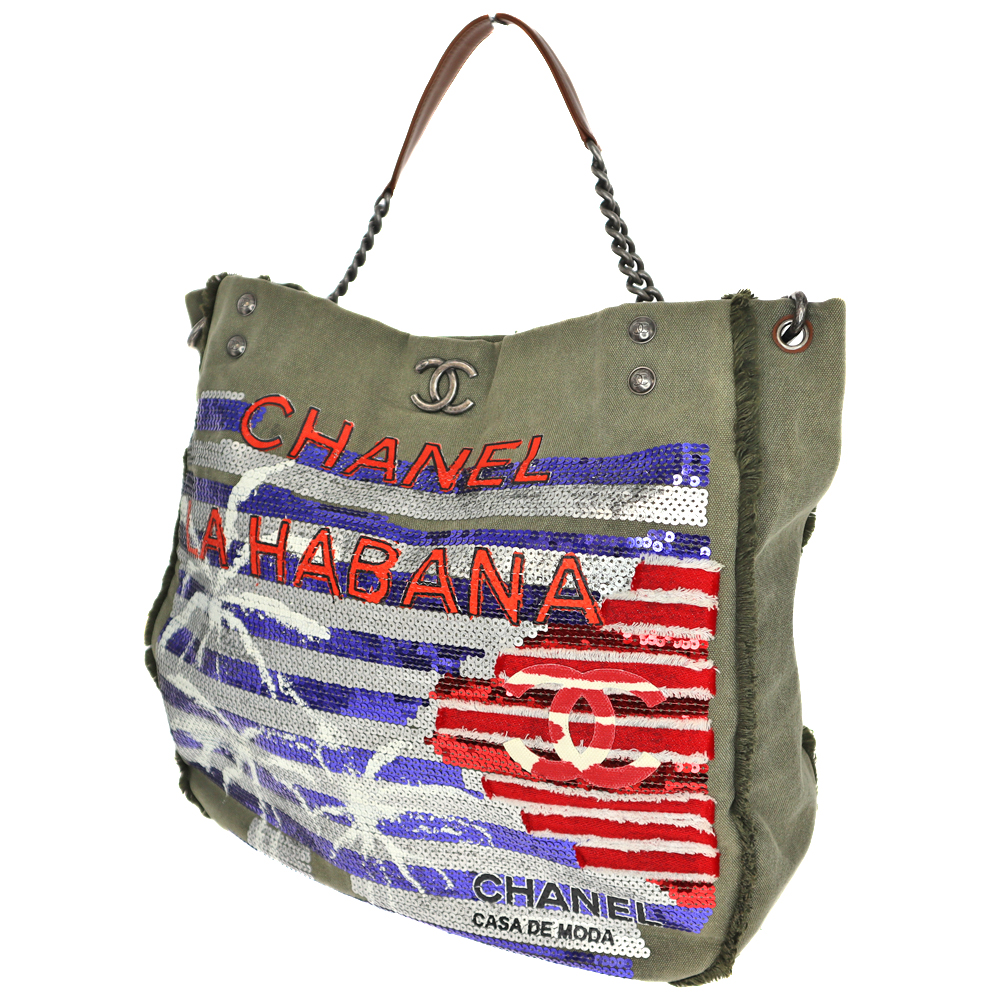 CHANEL スパンコール チェーントートバッグ マルチカラー 2021年 CHANEL スパンコール チェーントートバッグ マルチカラー 2021年