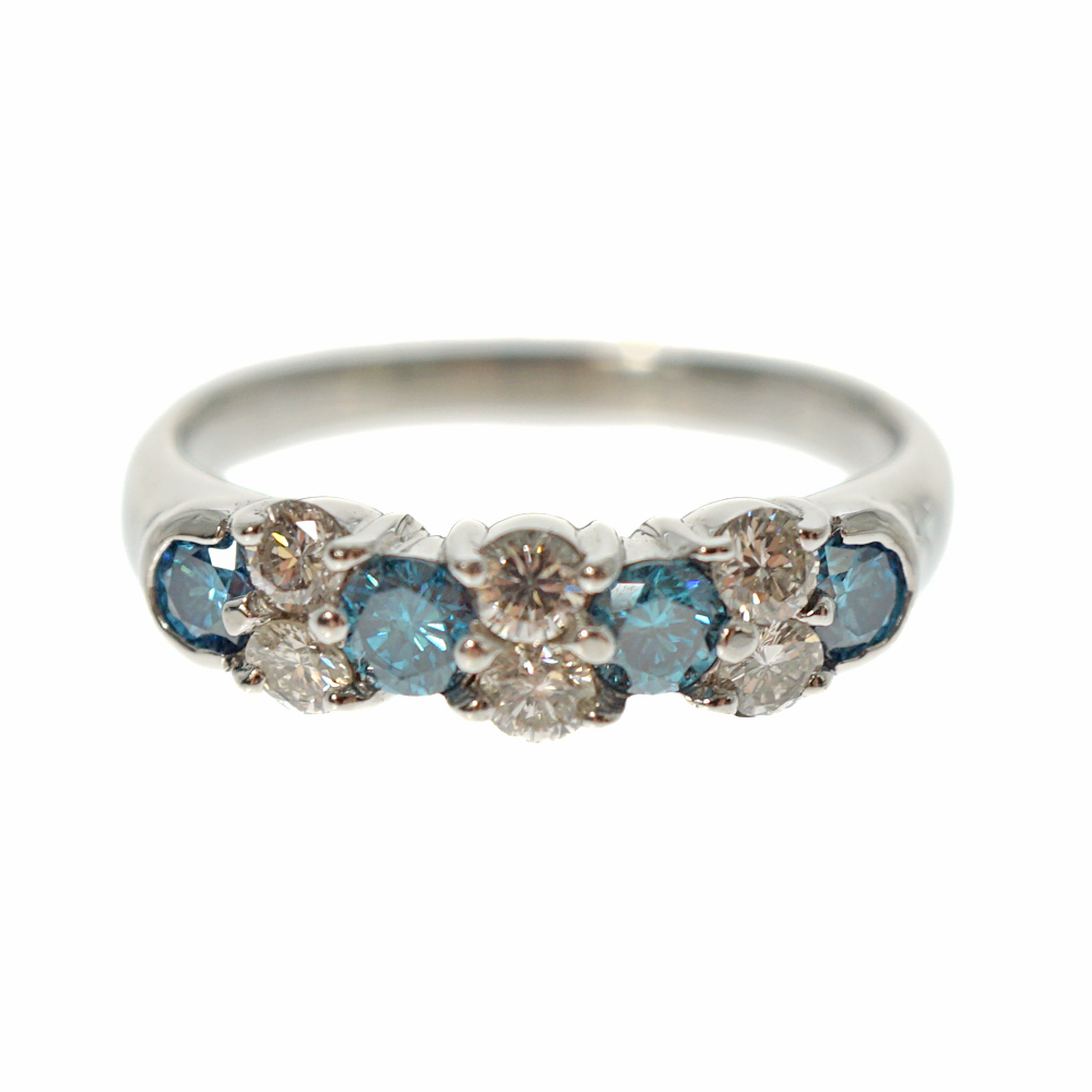 ブルー ダイヤモンド 1.05ct Pt900 プラチナ ダイヤ リング 指輪