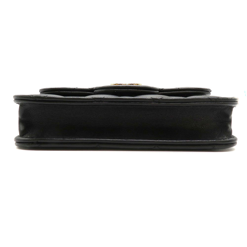 CHANEL(シャネル) 財布 マトラッセ/フラップ パース AP2200/B05810/94305 黒 2WAY/チェーンウォレット/ヴィンテージゴールド金具 ラムスキン シャネルスーパーコピー チェーンウォレット マトラッセ ココマーク