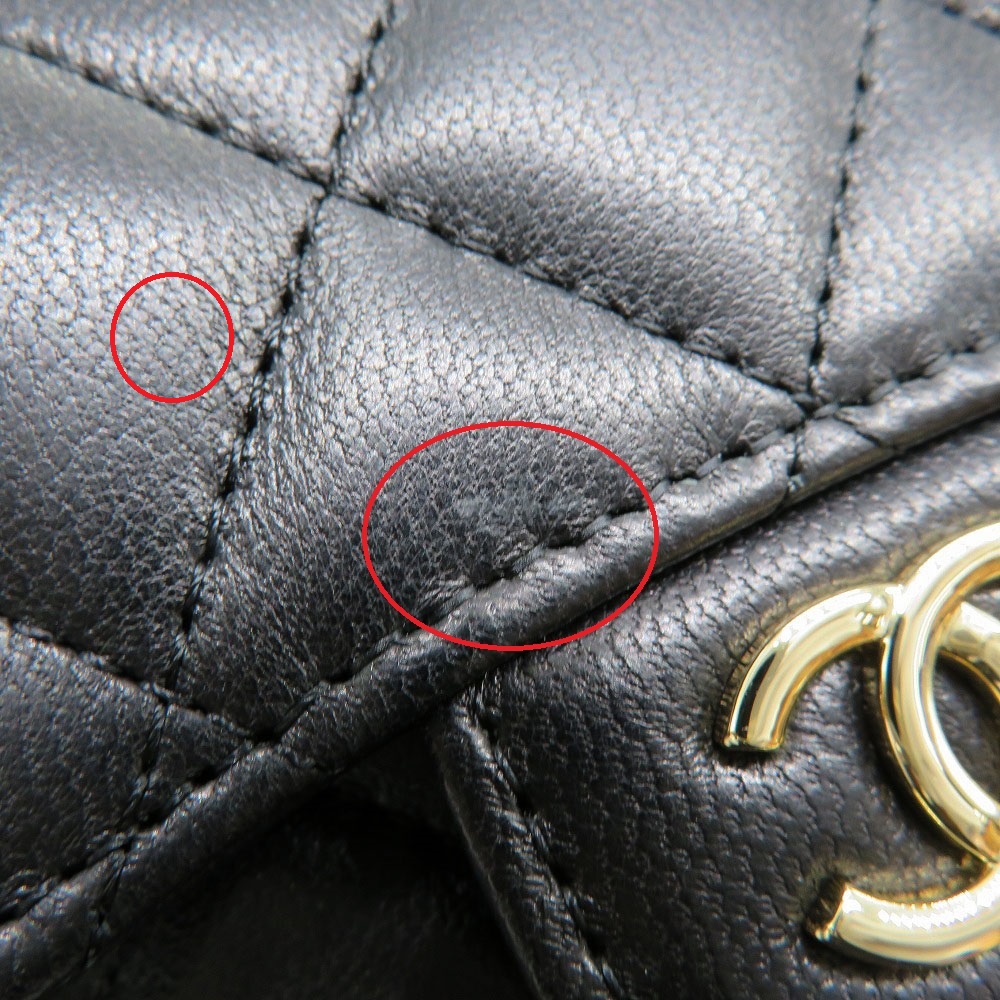 CHANEL(シャネル) 財布 マトラッセ/フラップ パース AP2200/B05810/94305 黒 2WAY/チェーンウォレット/ヴィンテージゴールド金具 ラムスキン シャネルスーパーコピー チェーンウォレット マトラッセ ココマーク