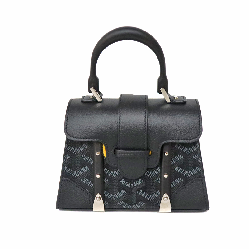 ゴヤール GOYARD サイゴン ナノ ストラクチャード バッグ ジェットブラック【中古】