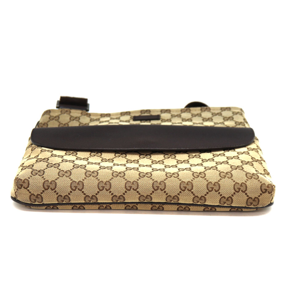 GUCCI ショルダーバッグ　茶色 6 グッチ ショルダーバッグ バック GG シェリー PVC レザー ロゴ