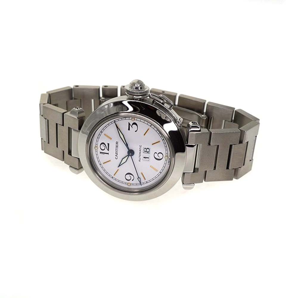 Cartier カルティエ パシャC ビッグデイト　W31044M7 中古)CARTIER カルティエ パシャC ビッグデイト ホワイト