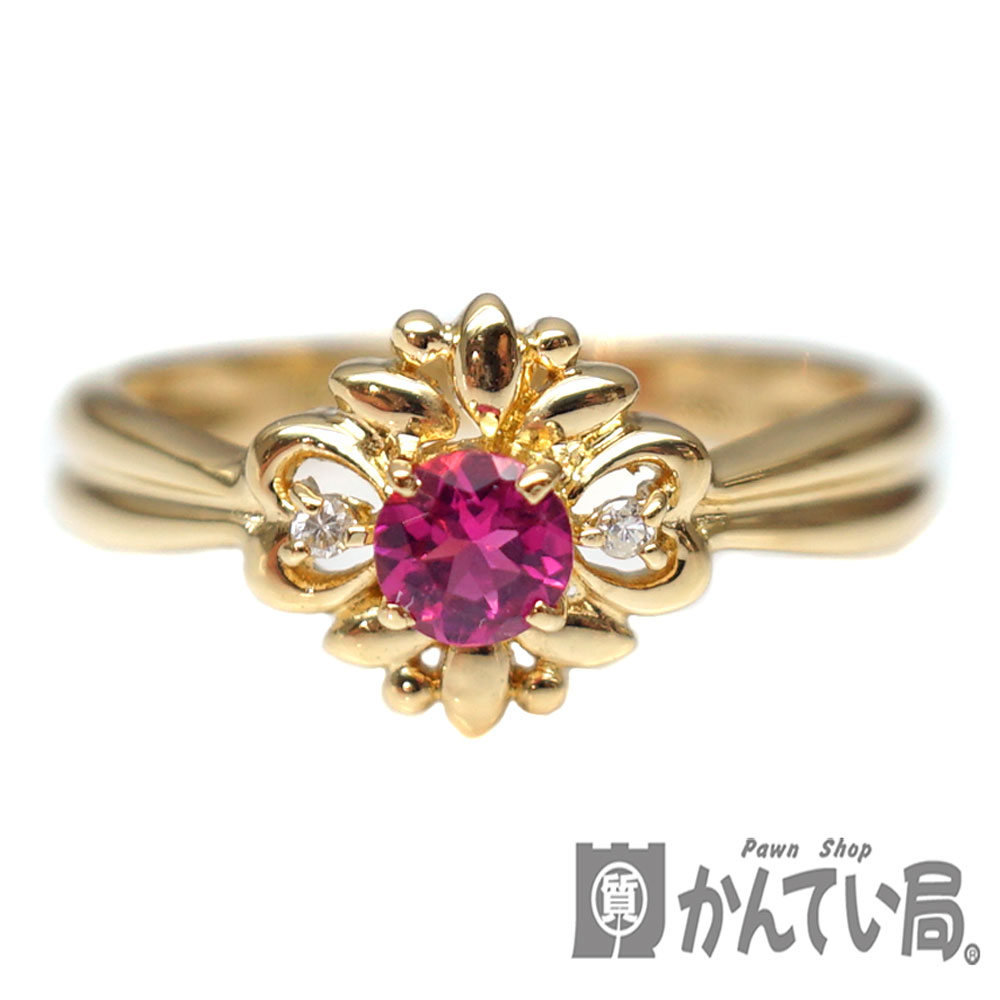 金ベースコンビ ダイヤ0.193ct リング 指輪 レディース 12号