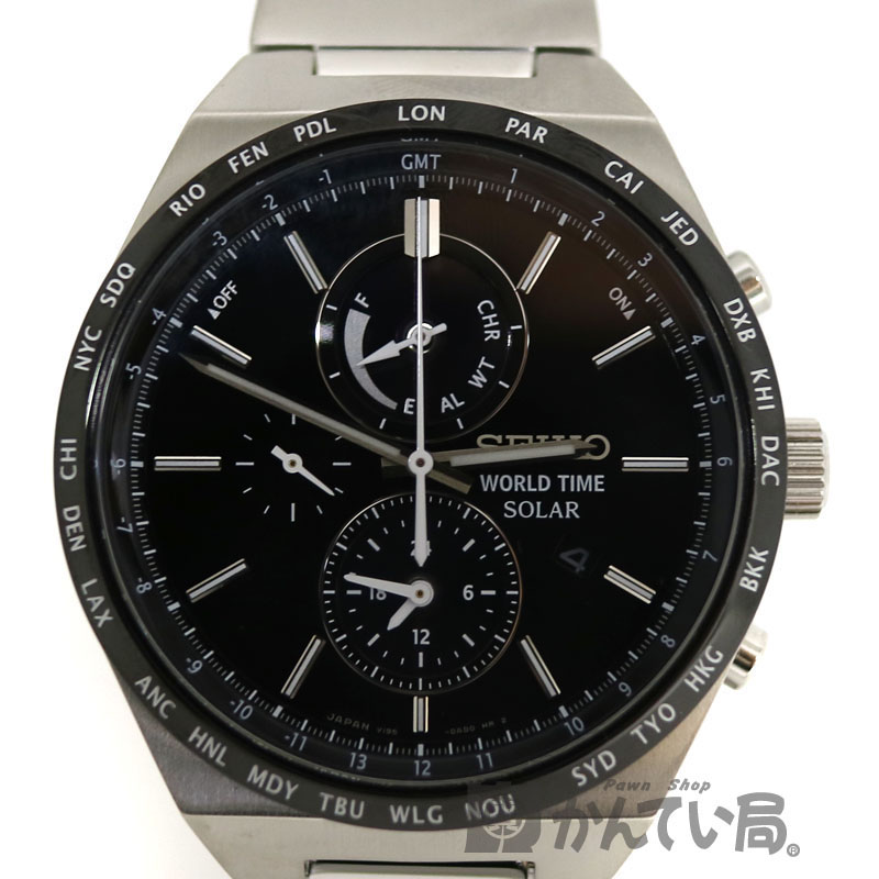 質屋かんてい局オンラインショップ / SEIKO【セイコー】 SBPJ025 スピリット ステンレススチール ソーラー クロノグラフ  日常生活用強化防水(10気圧) 腕時計 ファッション ブランド 【中古】 質屋 かんてい局茜部店 USED-6 A2007461