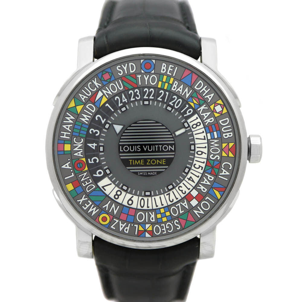 ルイヴィトン LouisVutton Q5D20 エスカルタイムゾーン グレー文字盤【中古】