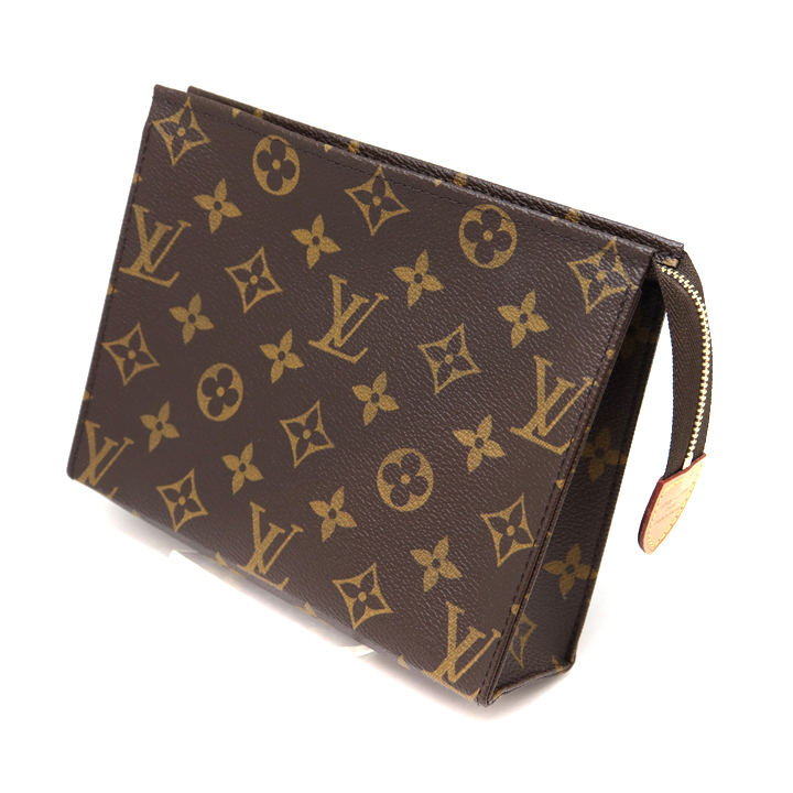 LOUIS VUITTON【ルイヴィトン】M47544　ポッシュトワレット19　化粧ポーチ　モノグラムキャンバス　ブラウン系【中古】USED-10　 A21-8342　質屋　かんてい局茜部店