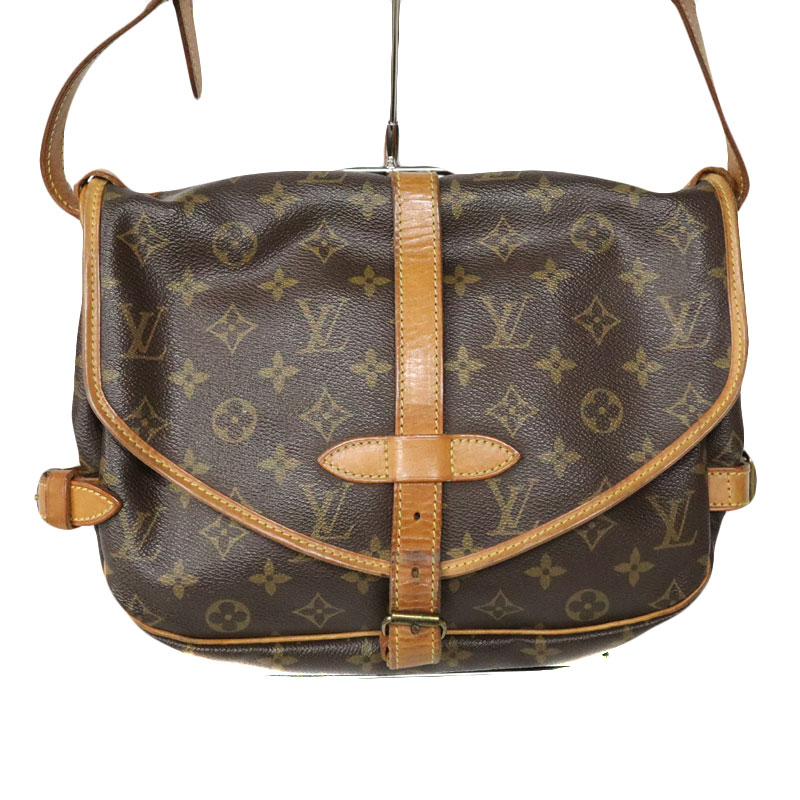 LOUIS VUITTON 【ルイ・ヴィトン】M42256 ソミュール30 モノグラム キャンバス ブラウン 茶 ショルダー バッグ  LV【中古】USED-6 質屋 かんてい局 小牧店 c22-6394