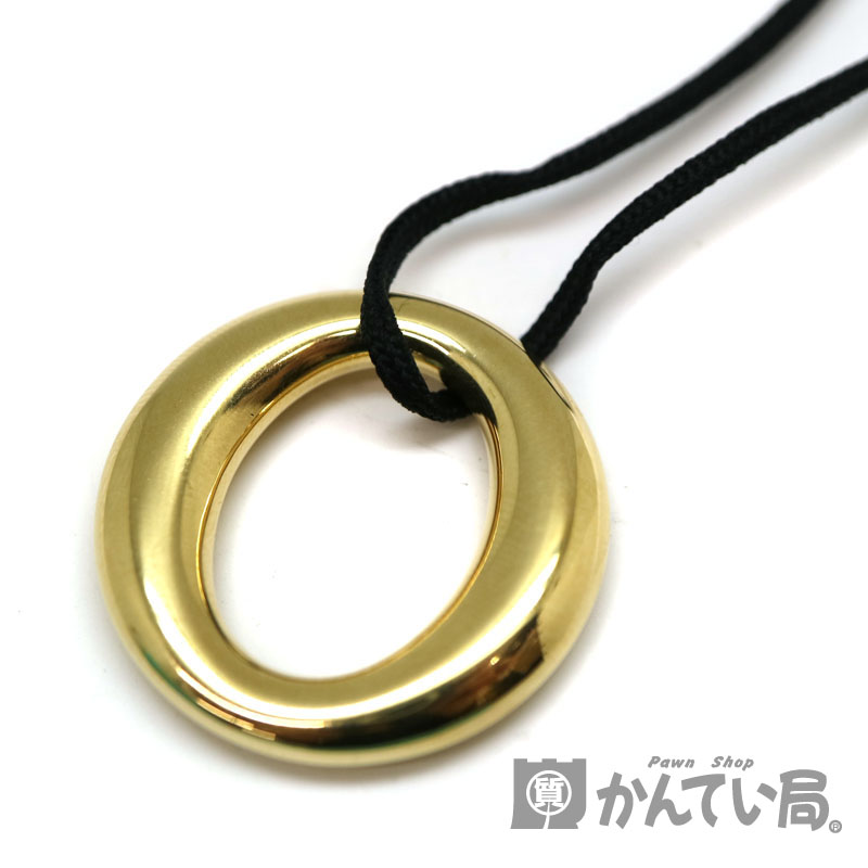 TIFFANY&Co.【ティファニー】セビアナネックレス　紐ネックレス　K18YG　金　イエローゴールド　750表記　約55cm 新品仕上げ済み　A2007256　質屋　かんてい局茜部店