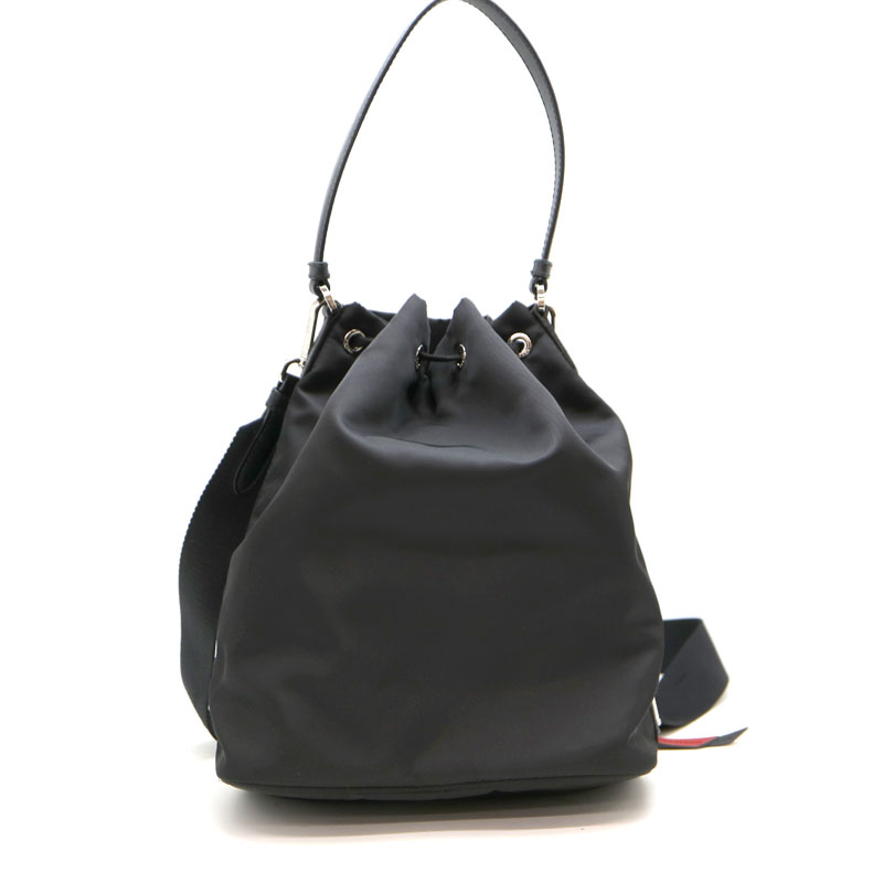 【K】PRADA 黒 ドローストリングバッグ　巾着 楽天市場】【新品同様】プラダ 【PRADA】ドローストリングバッグ