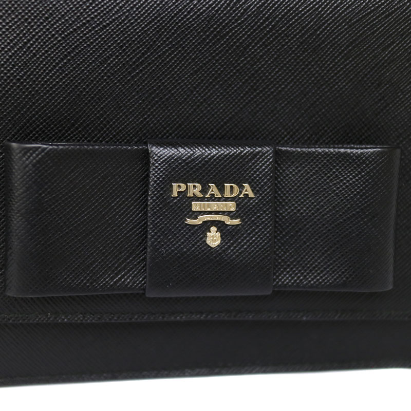お値下げ♪美品♪ プラダ PRADA サフィアーノ リボン ウォレットポシェット 質屋かんてい局オンラインショップ / 小牧店 【プラダ】1BH009