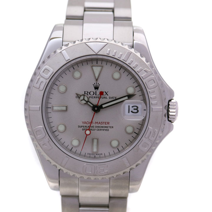 ROLEX【ロレックス】168622 ヨットマスター ロレジウム Pt950(プラチナ)×SS(ステンレス) 腕時計 ボーイズ 自動巻き スポーツモデル スポロレ  P番【中古】質屋 かんてい局茜部店 A21-7642