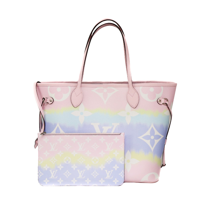 LOUIS VUITTON【ルイ・ヴィトン】M45270　LVエスカル　ネヴァーフルMM　キャンバス　トートバッグ　マルチカラー系　パステル　タイダイ　ポーチ付き　レディース【中古】USED-10　質屋かんてい局　小牧店　c21-6354