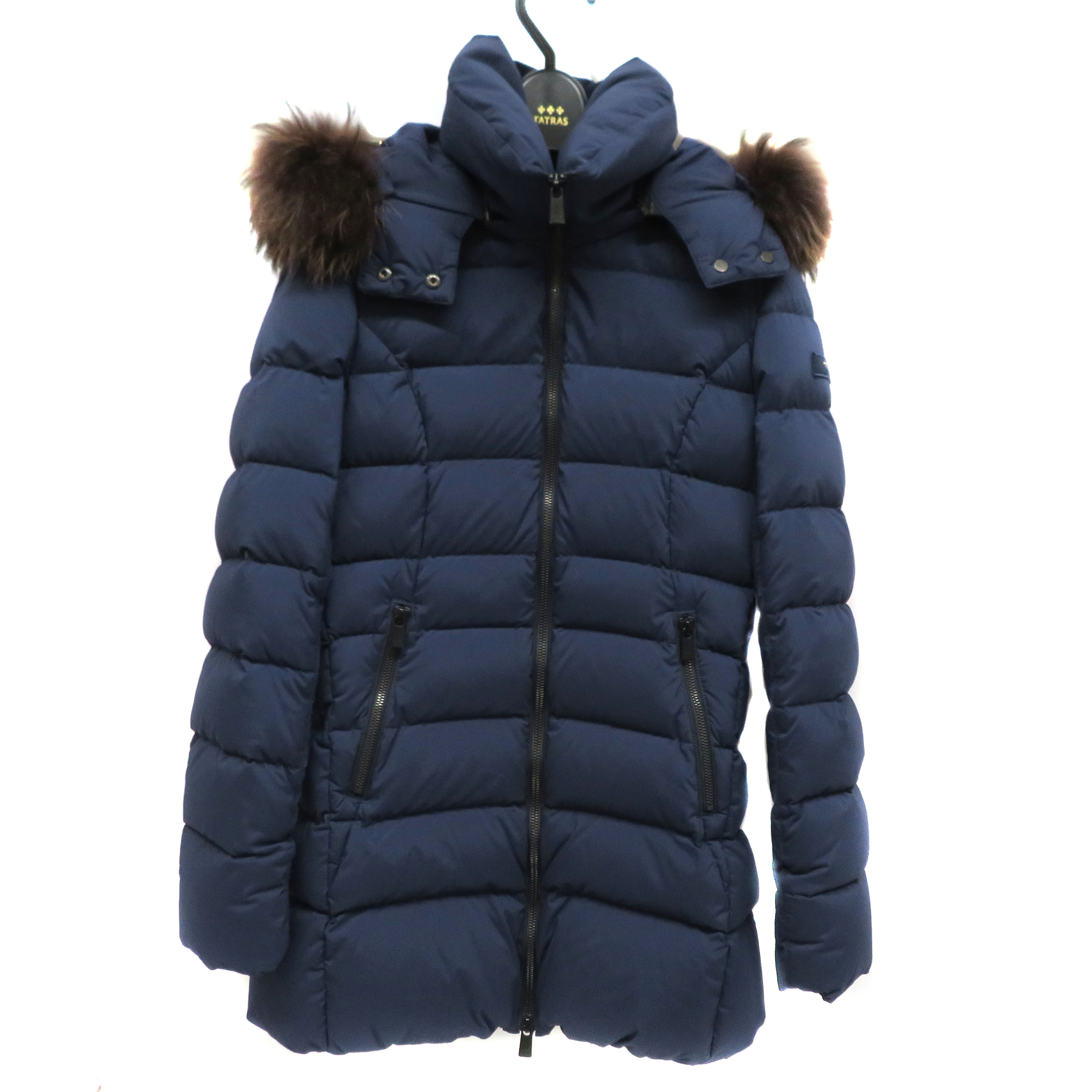 美品✨タトラス ダウンコート セラミカ SHIPS別注 ラクーンファー01