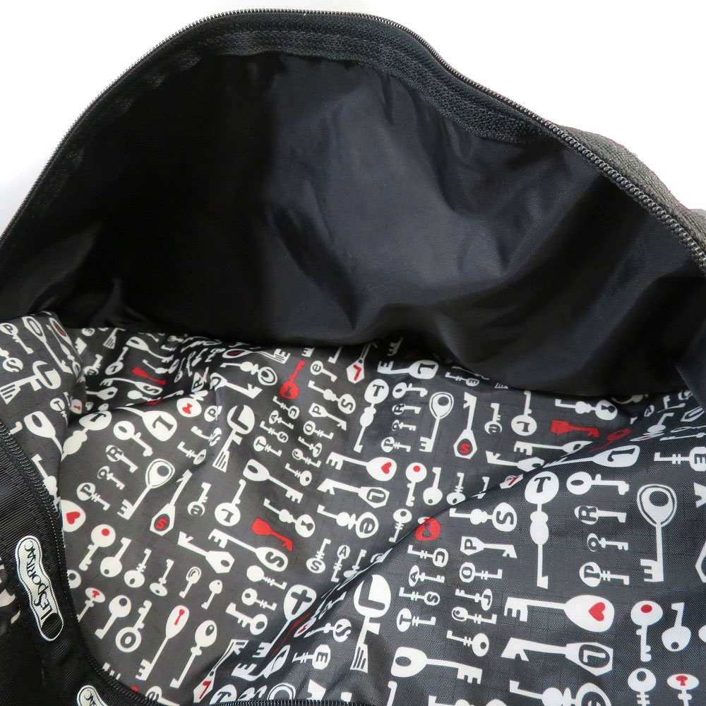 【超美品】レスポートサック　ボストンバッグ　ショルダー　シンプル　大容量　黒 レスポートサック LeSportsac ボストンバッグ LARGE WEEKENDER